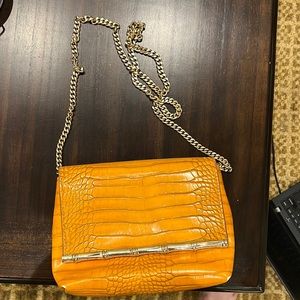 Zara Orange Croc Bag